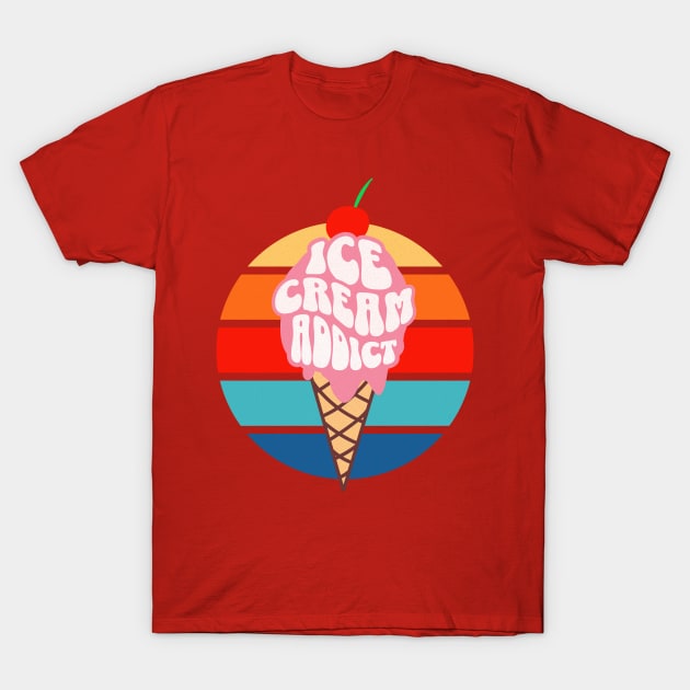 Ice Cream Addict Vintage Sunset T-Shirt by DetourShirts